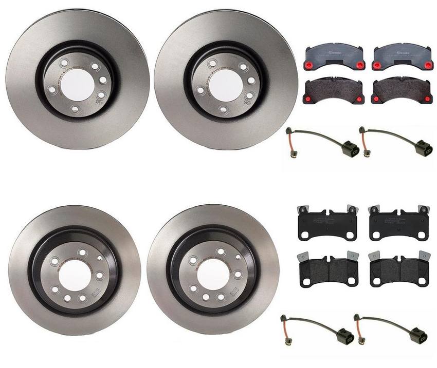 Porsche Brakes Kit – Pads & Rotors Front and Rear (368mm/358mm) (Low-Met) 7L8615601E – Brembo 1595475KIT