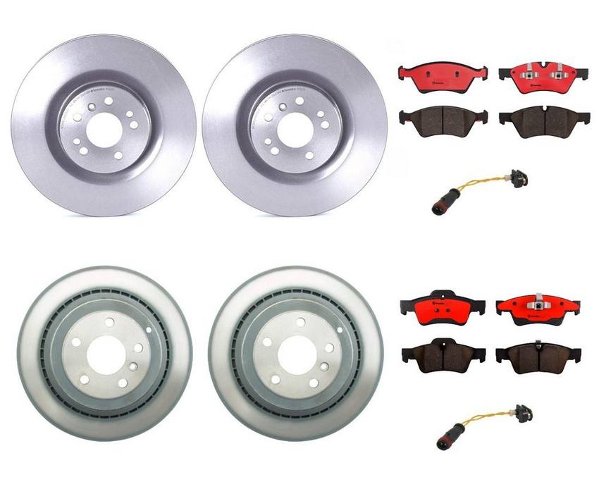 Mercedes Brakes Kit – Pads & Rotors Front and Rear (350mm/330mm) (Ceramic) 164420262064 – Brembo 1595684KIT