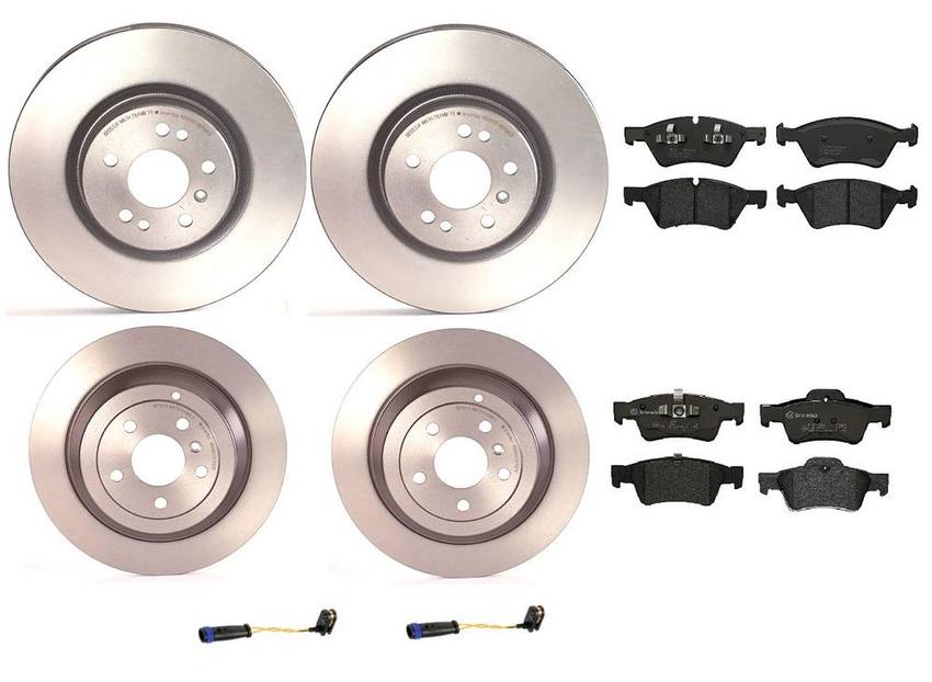 Mercedes Brakes Kit – Pads & Rotors Front and Rear (330mm/330mm) (Low-Met) 164420262064 – Brembo 1595871KIT