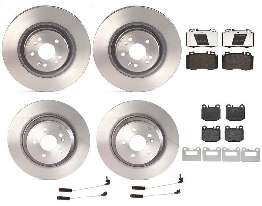 Brembo Brake Pads and Rotors Kit – Front and Rear (345mm/331mm) (Low-Met)