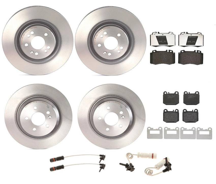 Brembo Brake Pads and Rotors Kit – Front and Rear (345mm/331mm) (Low-Met)