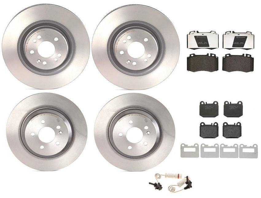 Brembo Brake Pads and Rotors Kit – Front and Rear (345mm/331mm) (Low-Met)