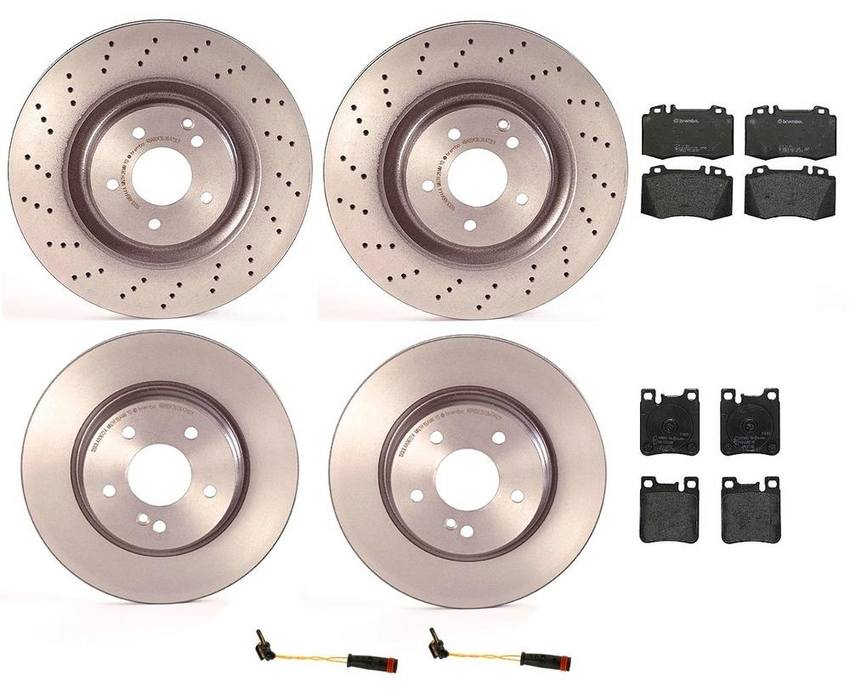 Brembo Brake Pads and Rotors Kit – Front and Rear (345mm/300mm) (Low-Met)