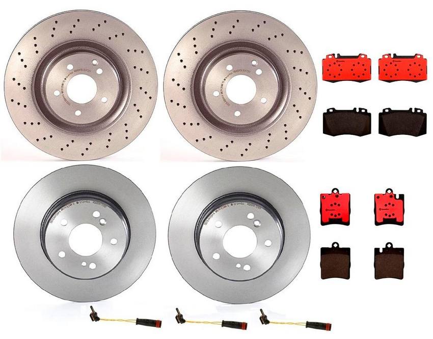 Brembo Brake Pads and Rotors Kit – Front and Rear (345mm/290mm) (Ceramic)