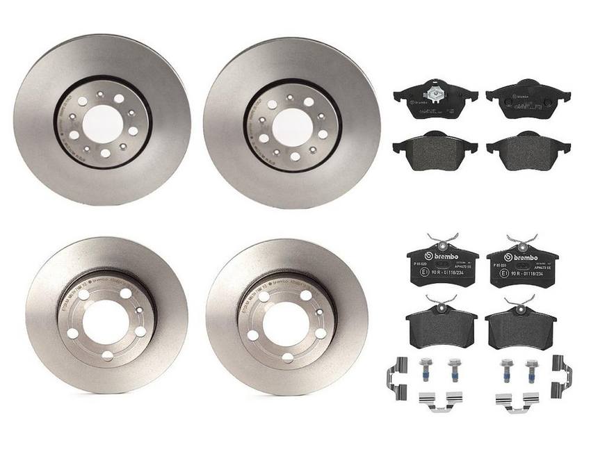 Brembo Brake Pads and Rotors Kit – Front and Rear (288mm/232mm) (Low-Met)