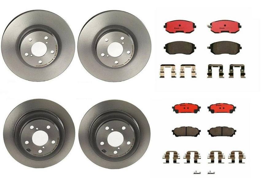 Brembo Brake Pads and Rotors Kit – Front and Rear (276mm/265mm) (Ceramic)