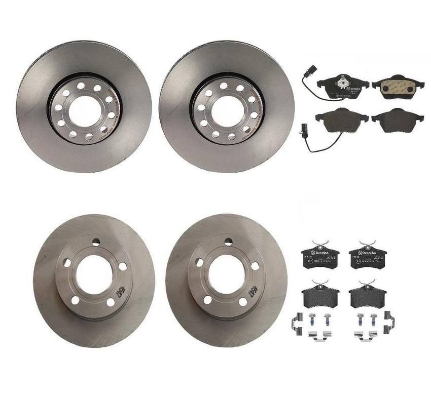 Brembo Brake Pads and Rotors Kit – Front and Rear (288mm/245mm) (Low-Met)