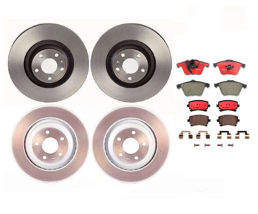 Audi Brake Kit – Pads and Rotors Front and Rear (347mm/330mm) (Ceramic) 8E0698451P – Brembo 1598546KIT