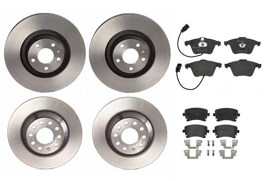 Brembo Brake Pads and Rotors Kit – Front and Rear (347mm/330mm) (Low-Met)