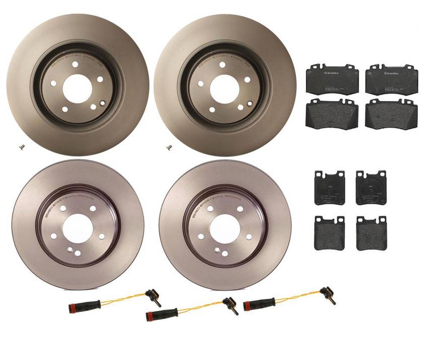 Brembo Brake Pads and Rotors Kit – Front and Rear (345mm/300mm) (Low-Met)