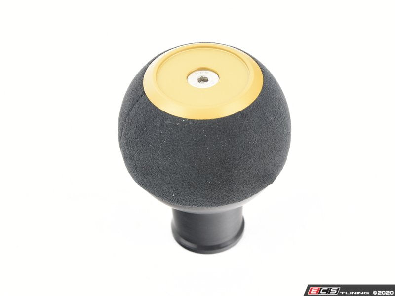 BFI Heavy Weight Shift Knob - SCHWARZ - Alcantara - Gold Top