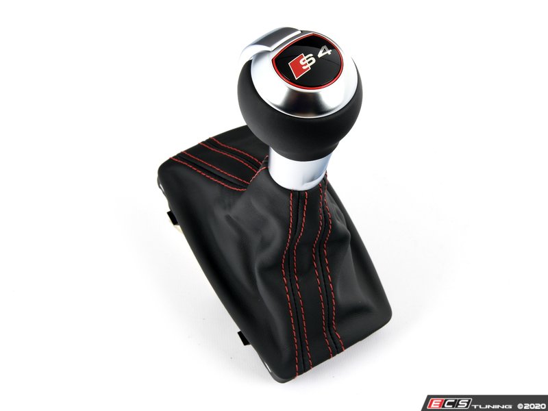 Automatic Shift Knob - Leather - Soul (Black) / Magma Red