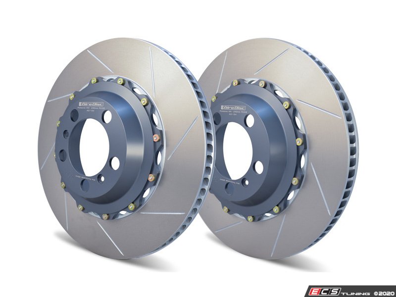 Rear 2-Piece Floating Slotted Rotors - Pair