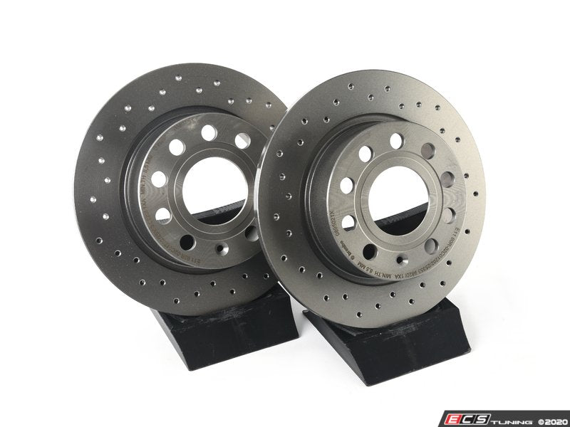 Rear UV Coated Cross Drilled Rotors - Pair (253x10)