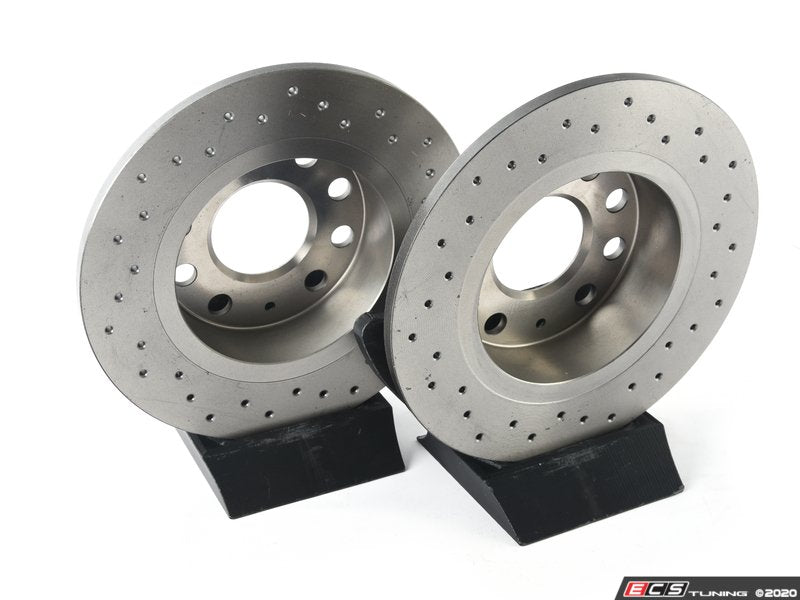 Rear UV Coated Cross Drilled Rotors - Pair (253x10)