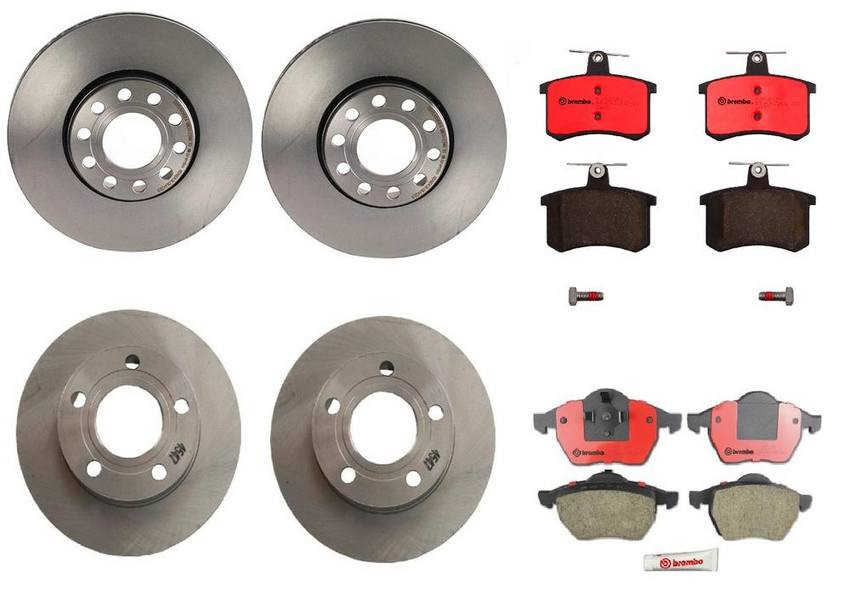 Audi Brake Kit – Pads and Rotors Front and Rear (288mm/245mm) (Ceramic) 8E0615301Q – Brembo 1626693KIT