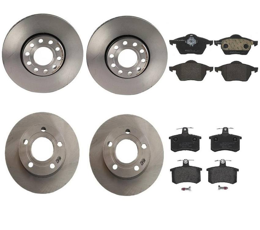 Audi Brake Kit – Pads and Rotors Front and Rear (288mm/245mm) (Low-Met) 8E0615301Q – Brembo 1626730KIT