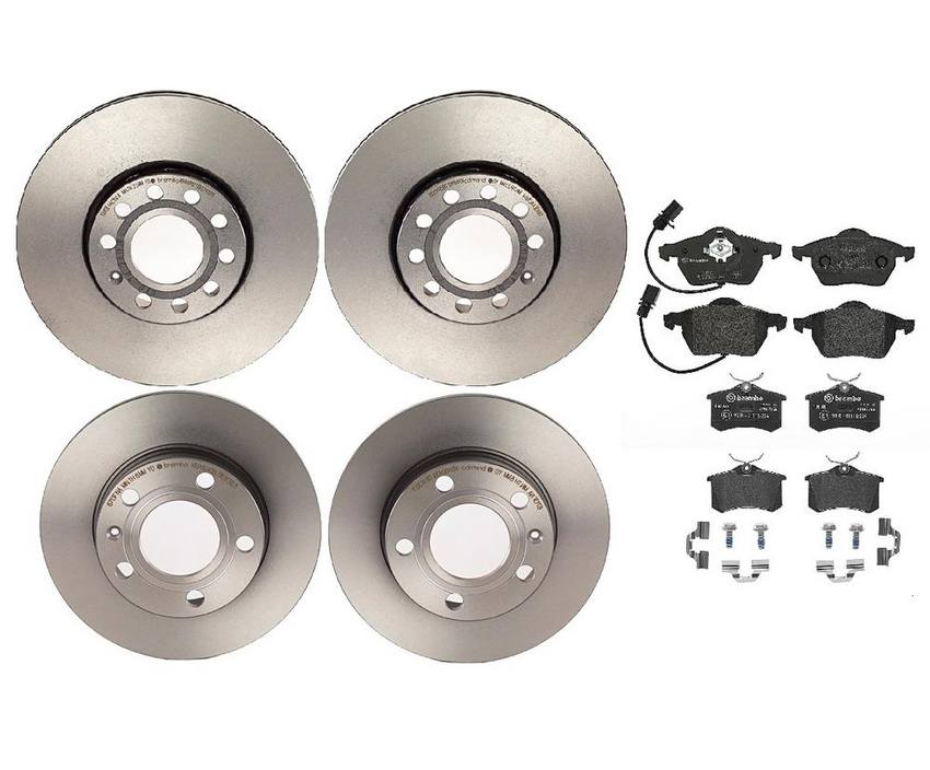 Brembo Brake Pads and Rotors Kit – Front and Rear (288mm/245mm) (Low-Met)