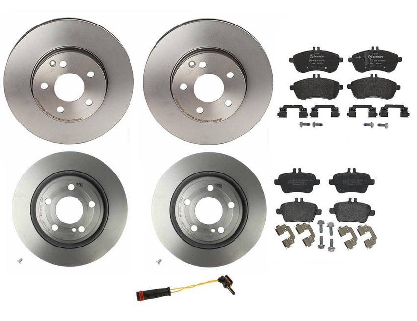 Brembo Brake Pads and Rotors Kit – Front and Rear (295mm/300mm) (Low-Met)