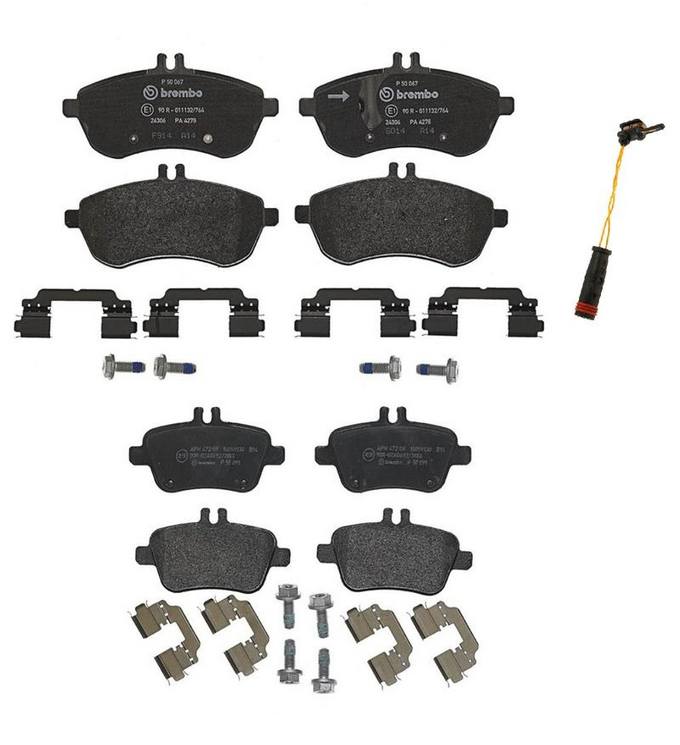 Mercedes Brakes Kit – Brembo Pads Front and Rear (Low-Met) 2115401717 – Brembo 1630893KIT