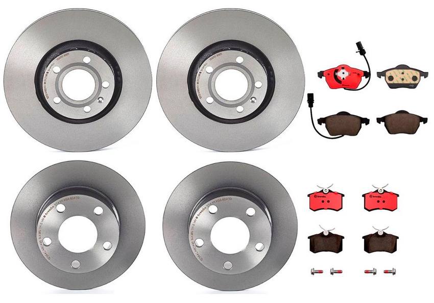 Audi Brake Kit – Pads and Rotors Front and Rear (312mm/245mm) (Ceramic) 8E0698451L – Brembo 1631153KIT