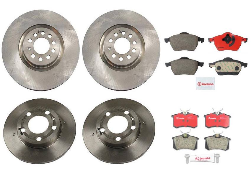 Audi Brake Kit – Pads and Rotors Front and Rear (312mm/232mm) (Ceramic) 8N0615301A – Brembo 1631638KIT