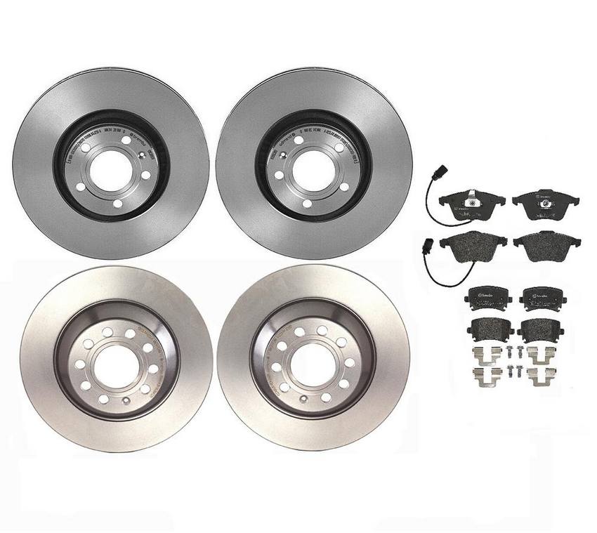 Brembo Brake Pads and Rotors Kit – Front and Rear (321mm/302mm) (Low-Met)