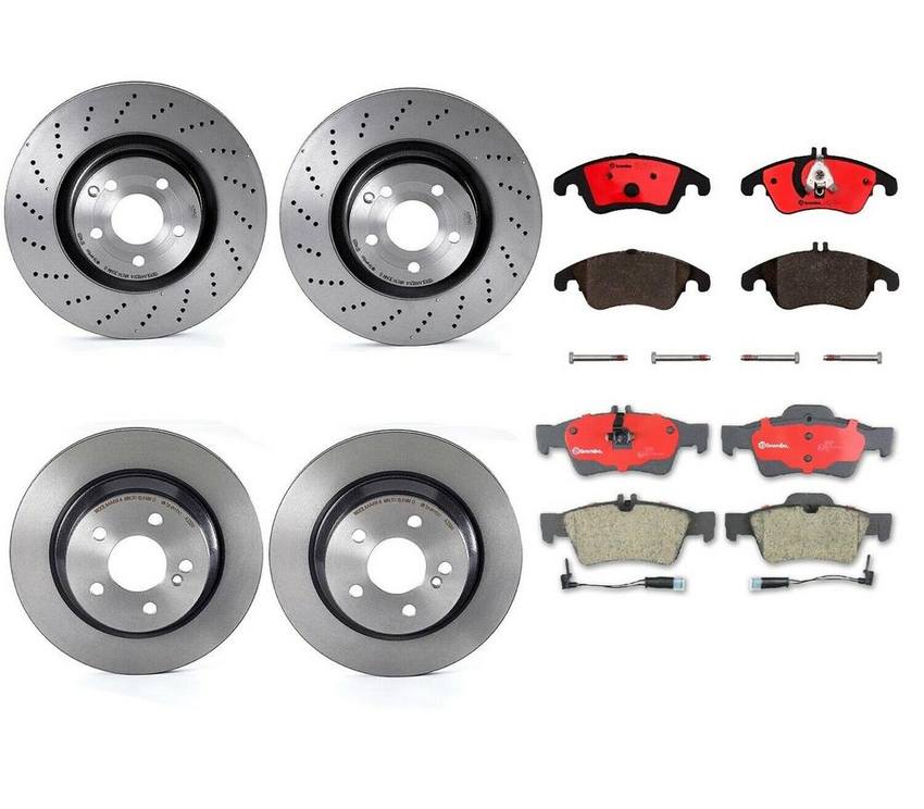 Brembo Brake Pads and Rotors Kit – Front and Rear (344mm/300mm) (Ceramic)