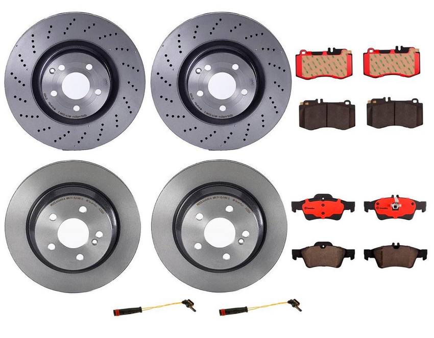 Brembo Brake Pads and Rotors Kit – Front and Rear (344mm/300mm) (Ceramic)