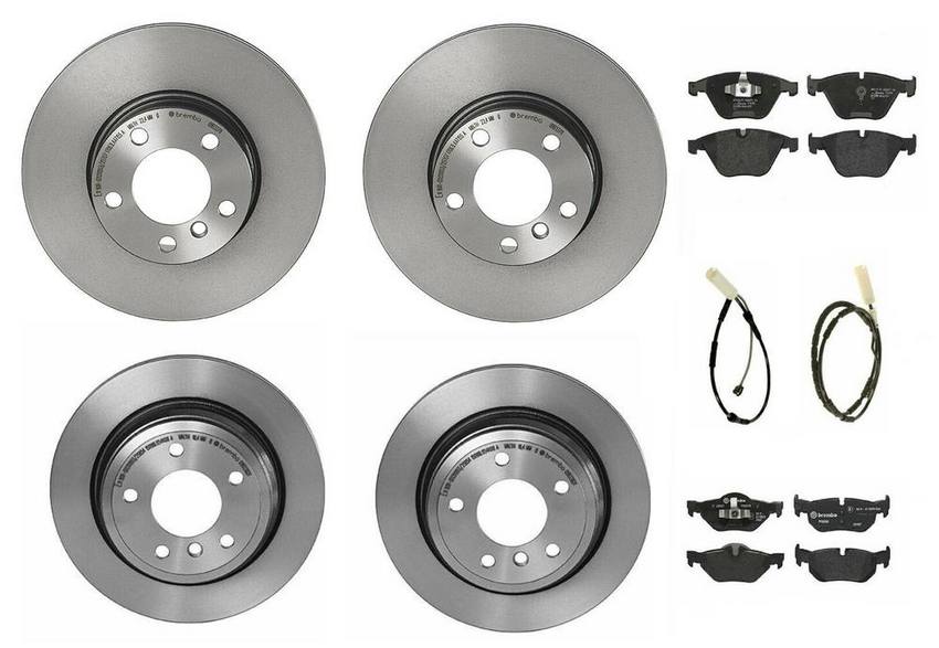 Brembo Brake Pads and Rotors Kit – Front and Rear (312mm/300mm) (Low-Met)