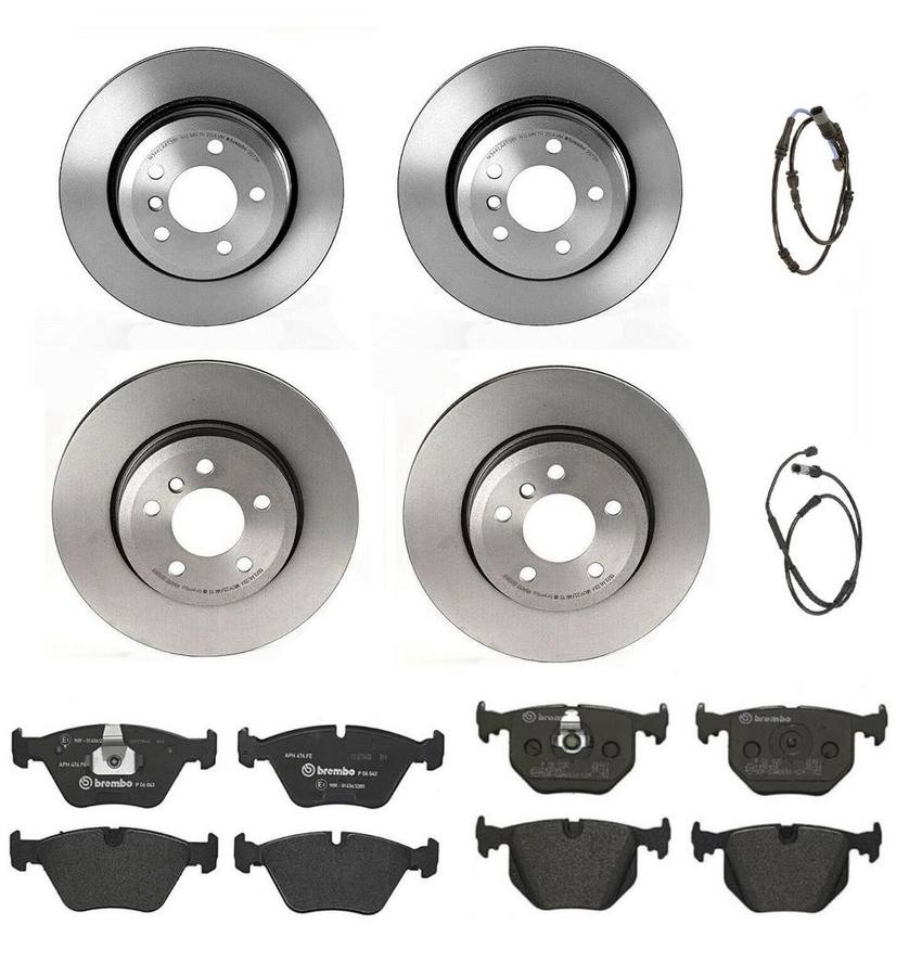 Brembo Brake Pads and Rotors Kit – Front and Rear (325mm/320mm) (Low-Met)