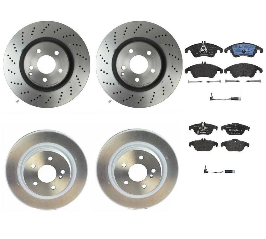 Brembo Brake Pads and Rotors Kit – Front and Rear (344mm/300mm) (Low-Met)