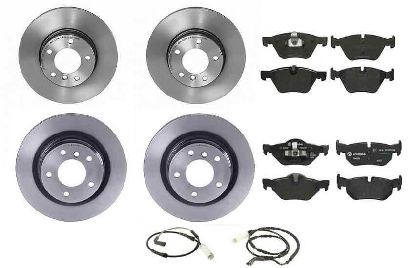 Brembo Brake Pads and Rotors Kit – Front and Rear (300mm/300mm) (Low-Met)