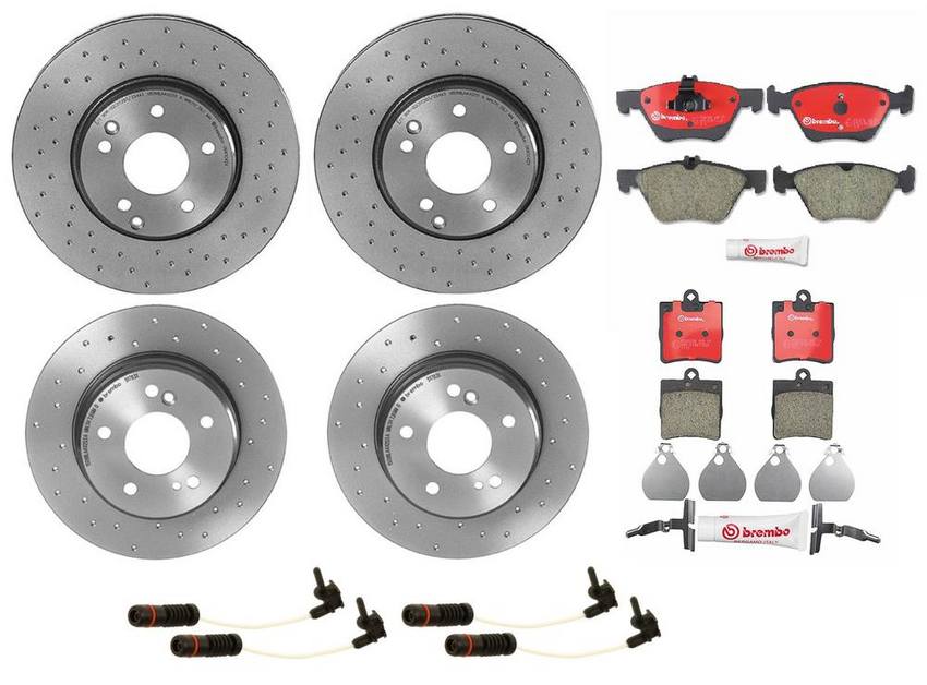 Brembo Brake Pads and Rotors Kit – Front and Rear (300mm/278mm) (Xtra) (Ceramic)