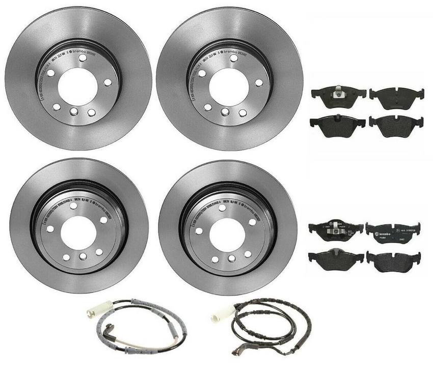 BMW Brembo Brake Kit – Pads &  Rotors Front and Rear (300mm/300mm) (Low-Met) 34356789445 – Brembo 1634601KIT