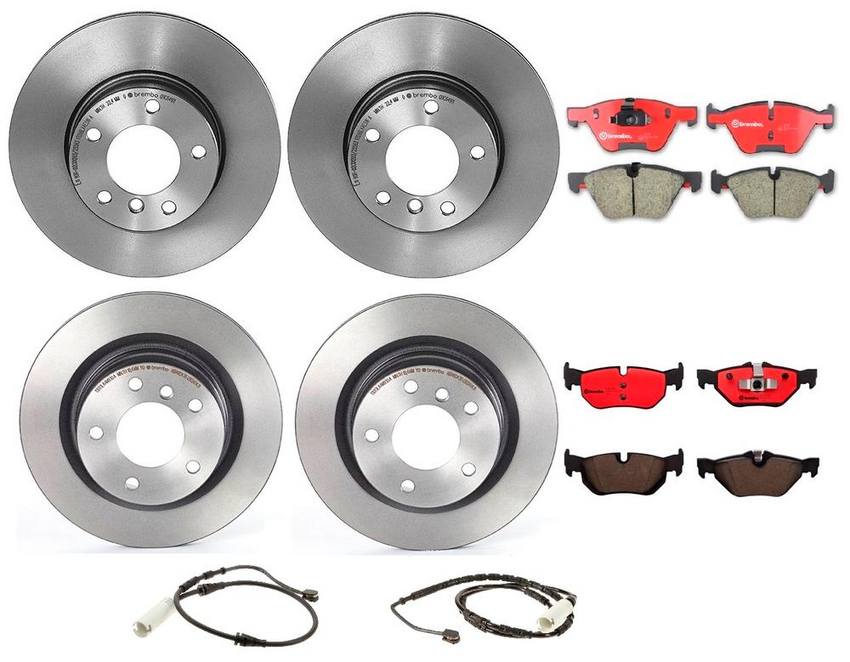 BMW Brembo Brake Kit – Pads &  Rotors Front and Rear (300mm/300mm) (Ceramic) 34356789445 – Brembo 1634724KIT