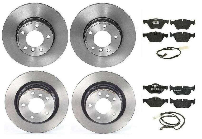 Brembo Brake Pads and Rotors Kit – Front and Rear (300mm/300mm) (Low-Met)