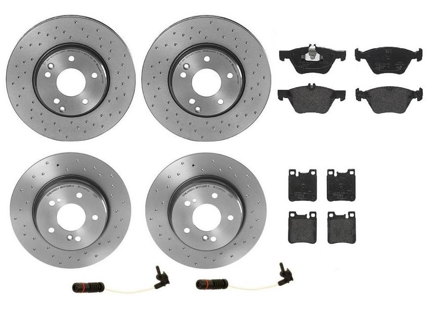 Brembo Brake Pads and Rotors Kit – Front and Rear (300mm/290mm) (Xtra) (Low-Met)