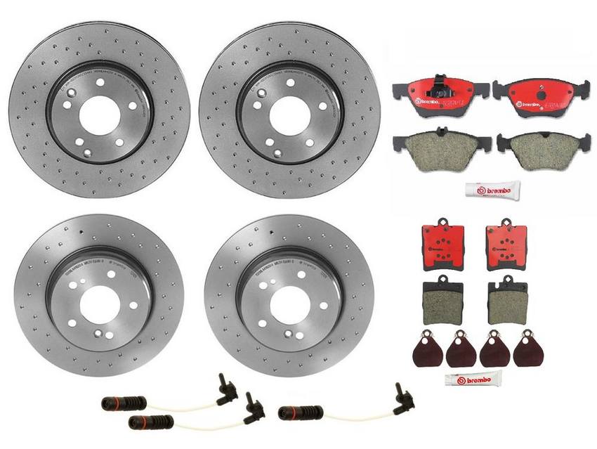 Brembo Brake Pads and Rotors Kit – Front and Rear (300mm/290mm) (Xtra) (Ceramic)