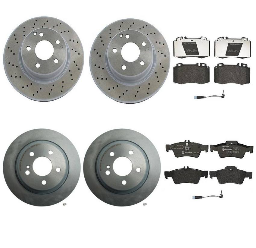 Brembo Brake Pads and Rotors Kit – Front and Rear (312mm/300mm) (Low-Met)