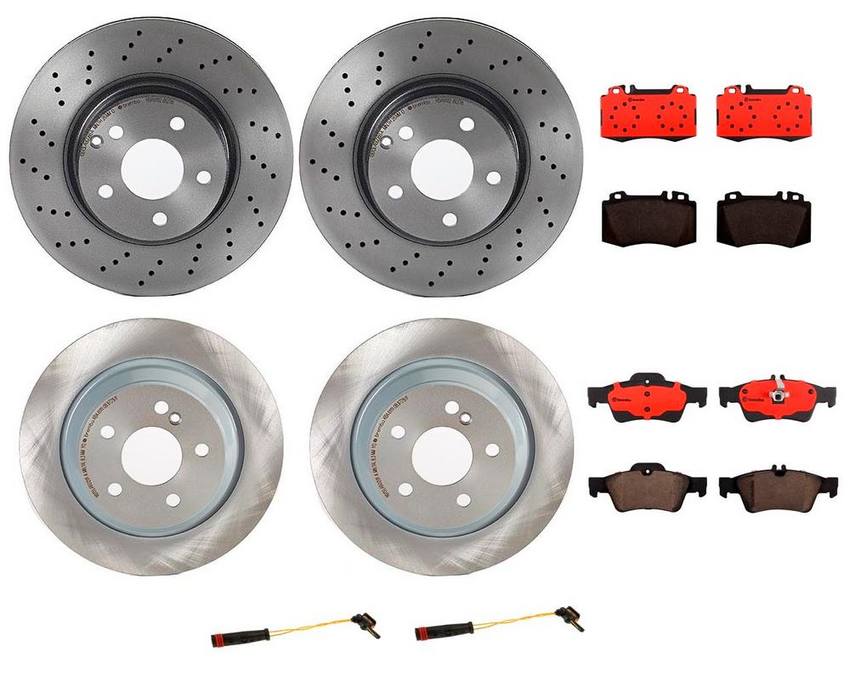 Brembo Brake Pads and Rotors Kit – Front and Rear (312mm/300mm) (Ceramic)