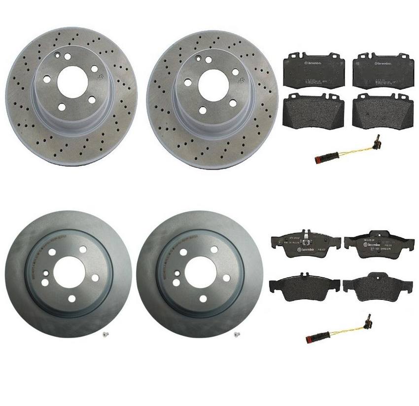 Brembo Brake Pads and Rotors Kit – Front and Rear (312mm/300mm) (Low-Met)