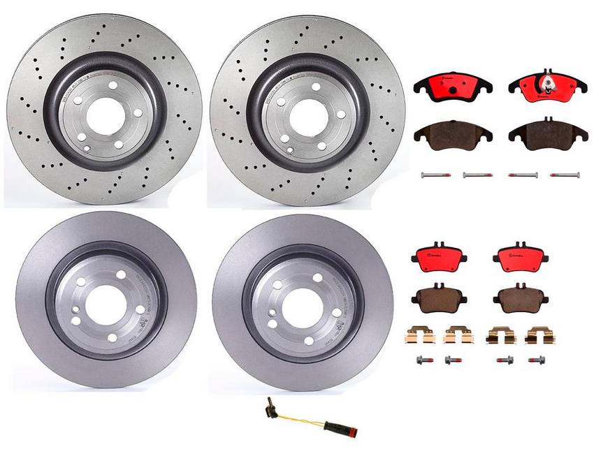 Brembo Brake Pads and Rotors Kit – Front and Rear (344mm/300mm) (Ceramic)