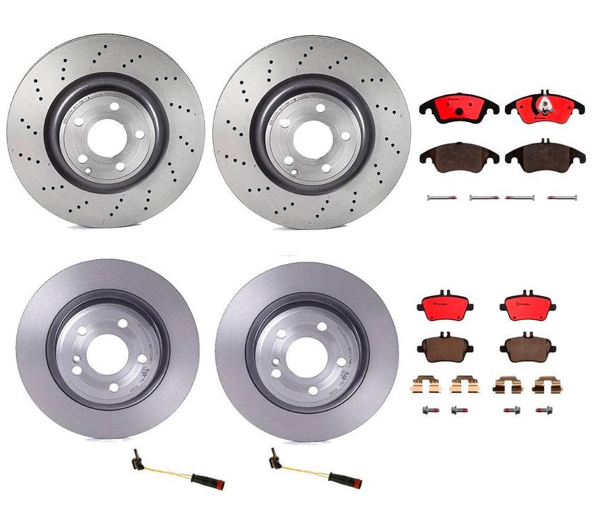 Brembo Brake Pads and Rotors Kit – Front and Rear (344mm/300mm) (Ceramic)