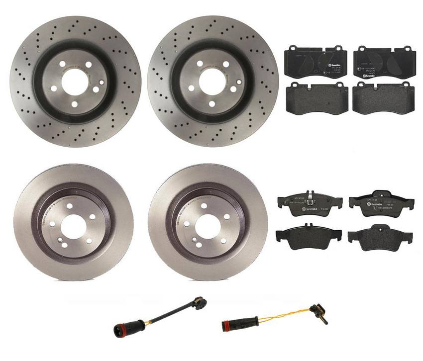 Brembo Brake Pads and Rotors Kit – Front and Rear (350mm/320mm) (Low-Met)