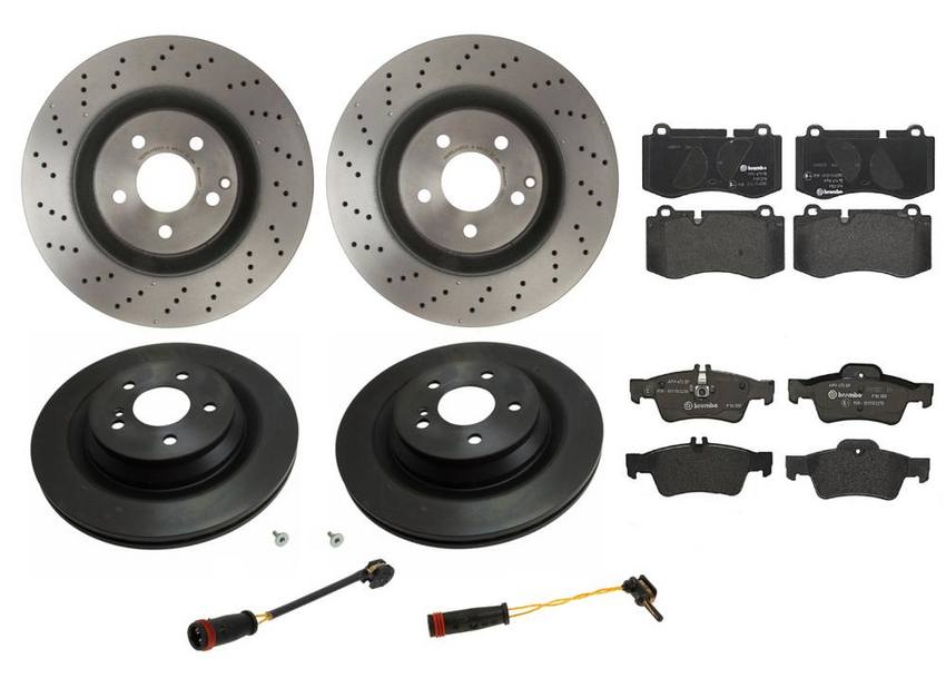 Brembo Brake Pads and Rotors Kit – Front and Rear (350mm/320mm) (Low-Met)