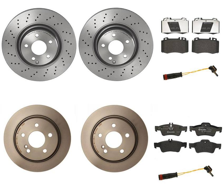 Brembo Brake Pads and Rotors Kit – Front and Rear (330mm/300mm) (Low-Met)