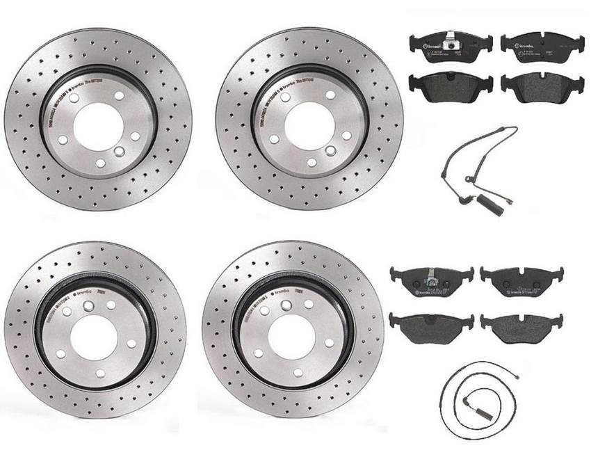 BMW Brembo Brake Kit – Pads &  Rotors Front and Rear (300mm/294mm) (Xtra) (Low-Met) 34351164372 – Brembo 1635998KIT