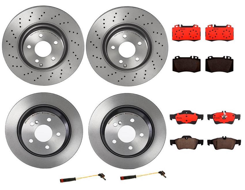 Brembo Brake Pads and Rotors Kit – Front and Rear (330mm/300mm) (Ceramic)