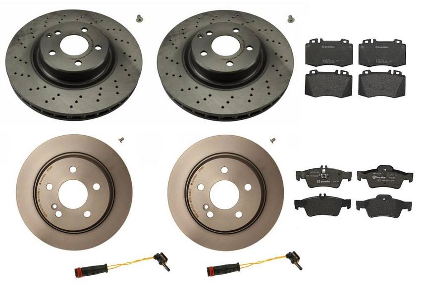 Brembo Brake Pads and Rotors Kit – Front and Rear (330mm/300mm) (Low-Met)